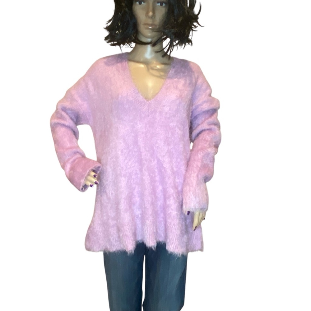 Show Me Your Mumu Cozy Forever Sweater Oversized in Pretty Pink Size Small EUC